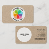 幾何学的な花-クラフトカード 名刺 (正面/裏面)