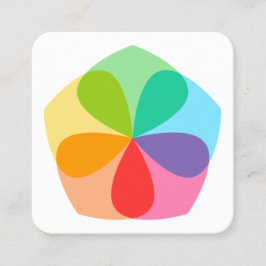 幾何学的な花 スクエア名刺