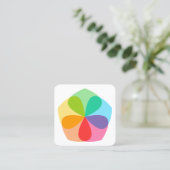 幾何学的な花 スクエア名刺 (スタンド正面)