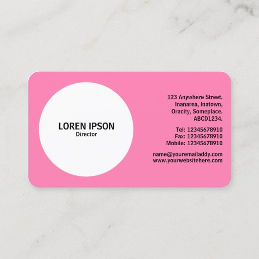 幾何学的な花 – ピンク#FF7FB2 名刺 (裏面)