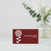 幾何学的な花 – ルビーの白 名刺 (スタンド正面)
