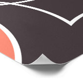 幾何学的な花、ヴィンテージ芸術的パターン。 ポスター (角)