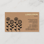 幾何学的な花-板紙箱Tex 名刺 (裏面)