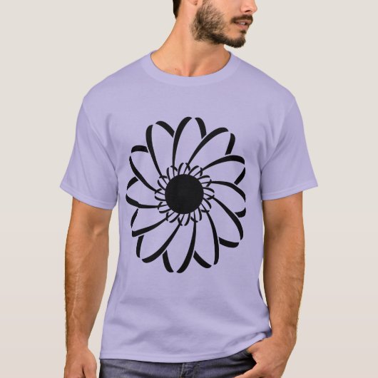 幾何学的な花 Tシャツ (正面)