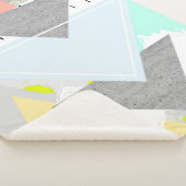 幾何学的な芸術のプリント シェルパブランケット (3/4)