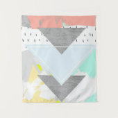 幾何学的な芸術のプリント タペストリー (正面)