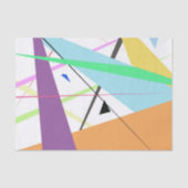 幾何学的な芸術的なモダンの抽象芸術は縞で飾ります 薄葉紙 (正面)