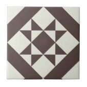 幾何学的な茶色のタイルの床のインスピレーション タイル (正面)