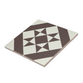 幾何学的な茶色のタイルの床のインスピレーション タイル (側面)