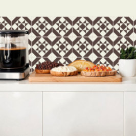 幾何学的な茶色のタイルの床のインスピレーション タイル