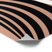 幾何学的な茶色の円のシームレスなデザイン ポスター (角)