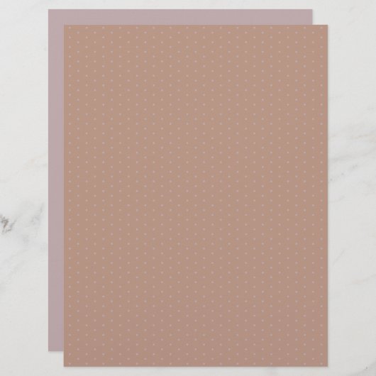 幾何学的な茶色の水玉模様スクラップブック紙 (正面/裏面)