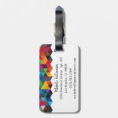 幾何学的な荷物のラベル ラゲッジタグ (裏面縦)