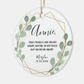幾何学的な葉の緑True Friendsセラミック セラミックオーナメント (左)
