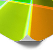 幾何学的な虹の渦巻き ポスター (角)