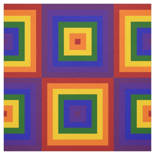 幾何学的な虹は生地を平方します ファブリック (見本)