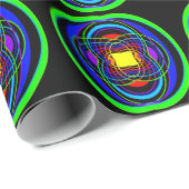 幾何学的な虹色のシェイプ ラッピングペーパー (ロールコーナー)