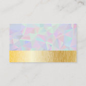 幾何学的な虹色 |金ゴールド線 ロイヤリティカード (裏面)