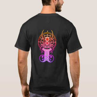 幾何学的な蜘蛛のラインアート Tシャツ