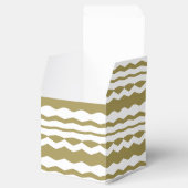 幾何学的な装飾ベージュと白 フェイバーボックス (オープン)