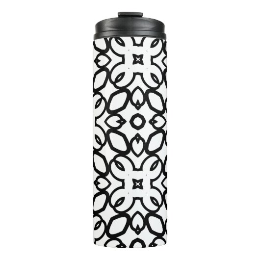 幾何学的な装飾品のシームレスなヴィンテージパターン タンブラー (正面)