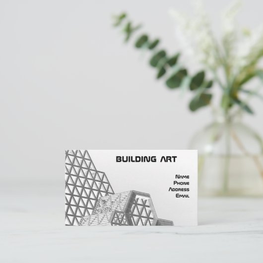 幾何学的な要素との建築設計 名刺 (スタンド正面)