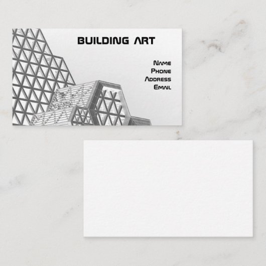 幾何学的な要素との建築設計 名刺 (正面/裏面)