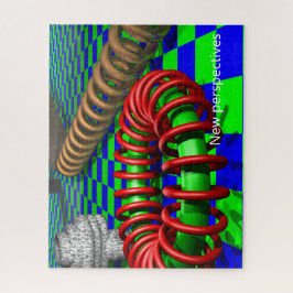 幾何学的な視点アートの光学錯視カッコいい ジグソーパズル