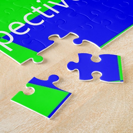 幾何学的な視点アートの光学錯視カッコいい ジグソーパズル (側面)