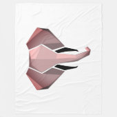 幾何学的な象の頭 フリースブランケット (正面)