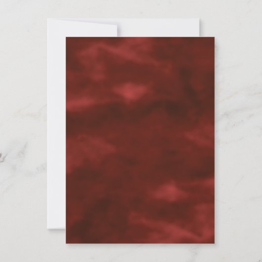 幾何学的な赤いアールデコ |モノグモダンラム結婚ズ 招待状 (裏面)