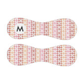 幾何学的な赤いイカットストライプパターン 野球ボール (パネル)