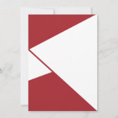 幾何学的な赤い色のブロック三角形のグラデーション 案内状 (裏面)