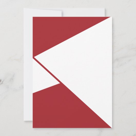 幾何学的な赤い色のブロック三角形のグラデーション 案内状 (裏面)