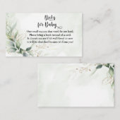 幾何学的な赤ちゃんシャワーブックリクエストのベビー エンクロージャーカード (正面/裏面)