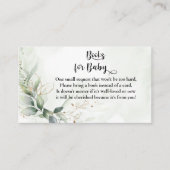 幾何学的な赤ちゃんシャワーブックリクエストのベビー エンクロージャーカード (正面)