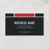 幾何学的な赤と黒のプロフェッショナル名刺 名刺 (裏面)