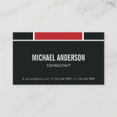 幾何学的な赤と黒のプロフェッショナル名刺 名刺 (正面)