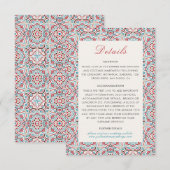 幾何学的な輝きを放つメタリックなラグジュアリーウェディング エンクロージャーカード (正面/裏面)