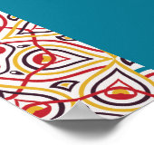 幾何学的な輝きを放つメタリックなラグジュアリーウェディング ポスター (角)