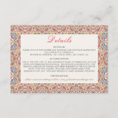 幾何学的な輝きを放つメタリックラグジュアリーウェディング エンクロージャーカード (正面)