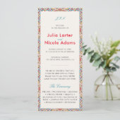 幾何学的な輝きを放つメタリックラグジュアリーウェディング プログラム (スタンド正面)