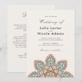 幾何学的な輝きを放つメタリックラグジュアリーウェディング 招待状 (正面/裏面)