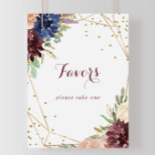 幾何学的な農村風ゴールドグリッターの好意の看板 ポスター