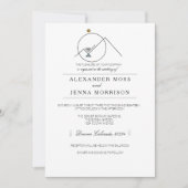 幾何学的な部族の山 |カスタマイズモダン可能 招待状 (正面)