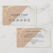幾何学的な金ゴールドのクラフトによって印刷されるパステル調の灰色のロイヤリティ 名刺 (正面/裏面)