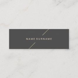 幾何学的な金ゴールドのモダンな最小主義のダークグレー スキニー名刺