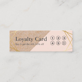 幾何学的な金ゴールドのKraftPrintedのLtパステル調のピンクのロイヤリティ スキニー名刺