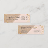 幾何学的な金ゴールドのKraftPrintedのLtパステル調のピンクのロイヤリティ スキニー名刺 (正面/裏面)