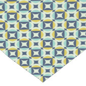 幾何学的な金ゴールド及び青いパターン ショートテーブルランナー (コーナー)